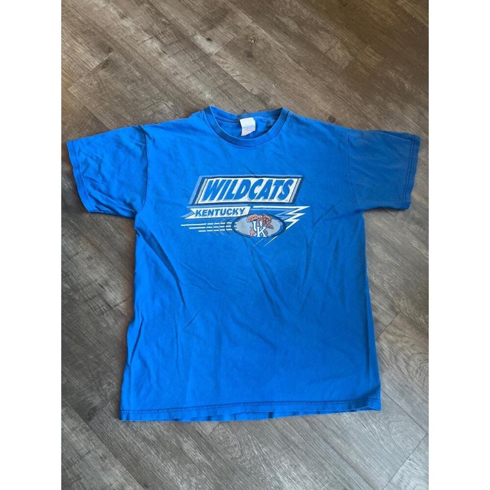 Jerzees Men's Blue and White T-shirt